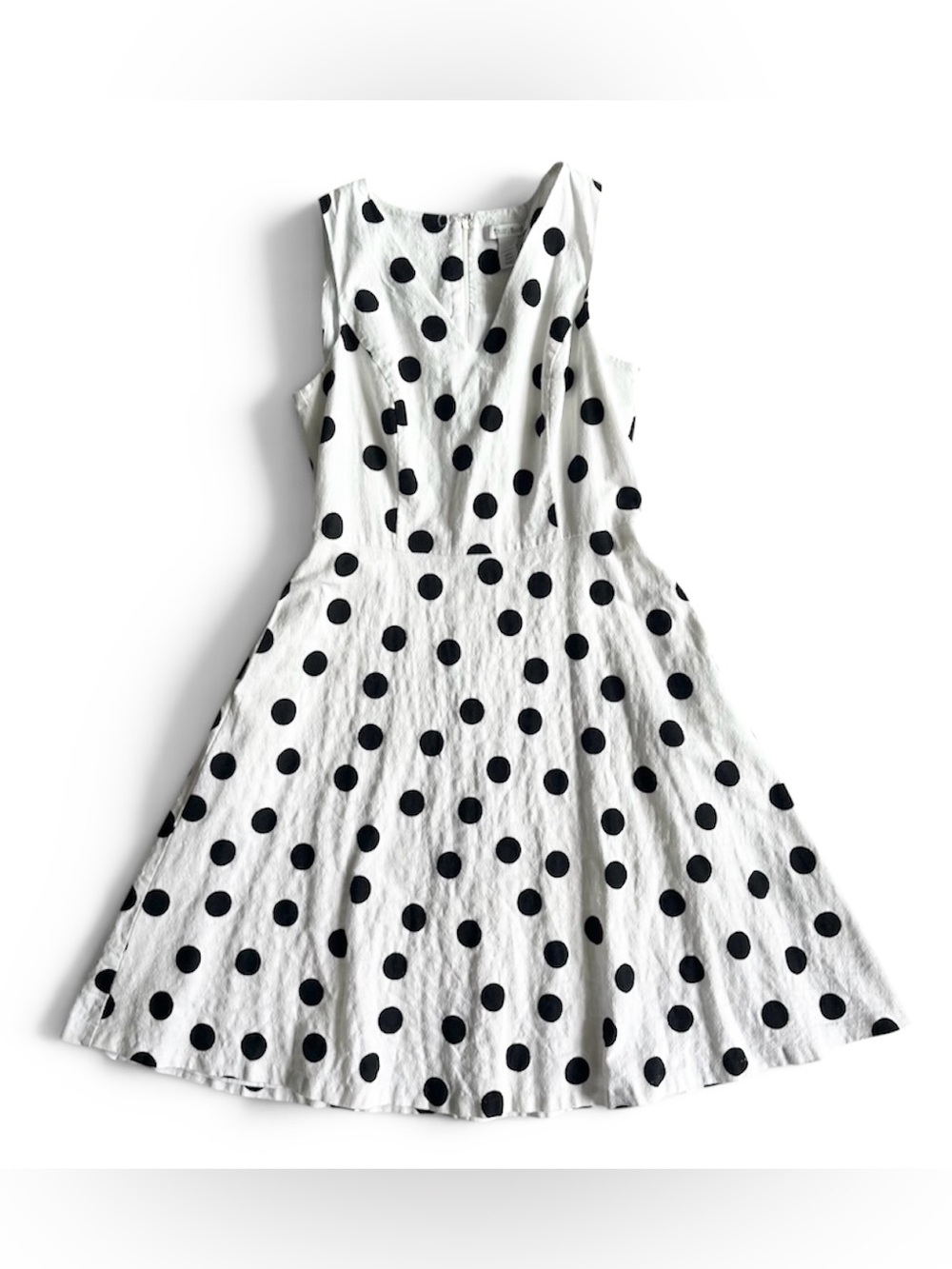 White House Black Market polka dot fit & flare dress, size 8